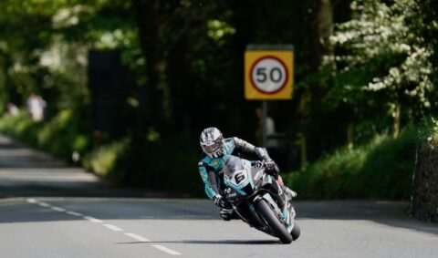 Michael Dunlop, Hawk Honda, Honda CBR1000RR-R Fireblade, 2023 Isle of Man TT, IoM TT, action [credit: Tim Keeton/Impact Images]