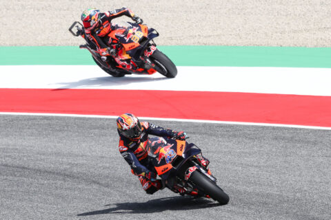Jack Miller, Brad Binder, KTM Factory Racing, KTM RC16, 2023 MotoGP, Italian MotoGP, Mugello, action [credit/ Gold and Goose]