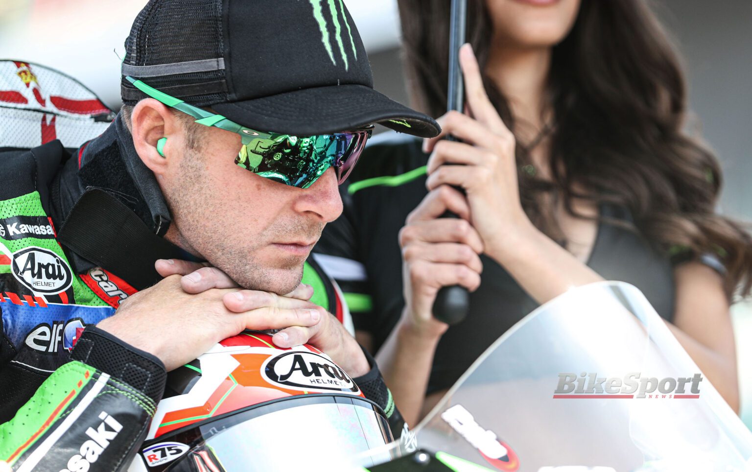 Jonathan Rea, Kawasaki Racing Team, Kawasaki ZX-10RR, 2023 WorldSBK, Misano, portrait, grid [credit - Gold & Goose]