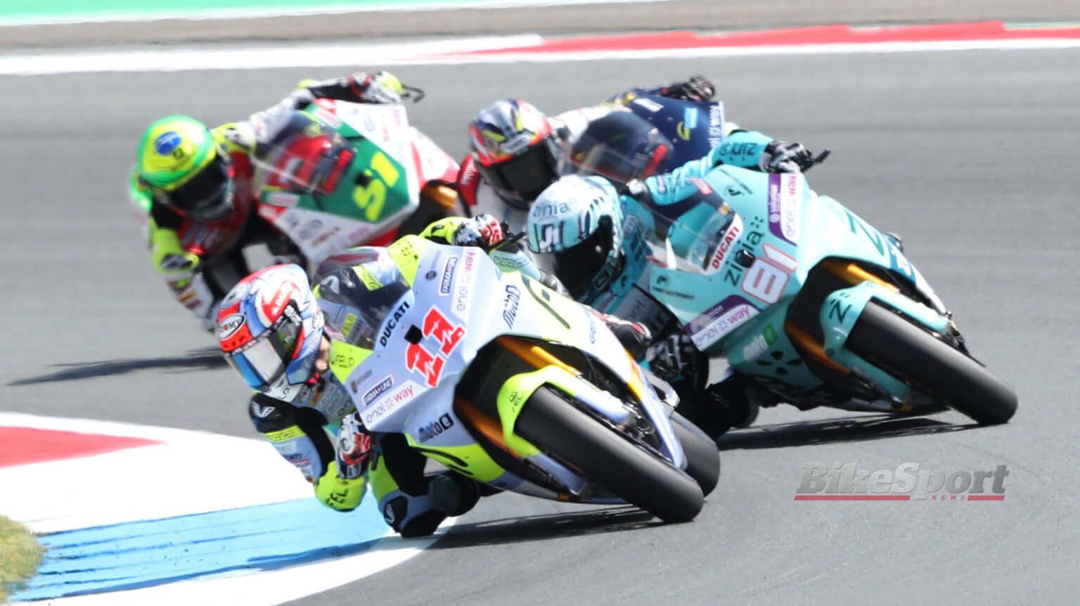 Matteo Ferrari, Felo Gresini, 2023 MotoE, Dutch TT, Assen, action, group, start [credit - Gold & Goose]