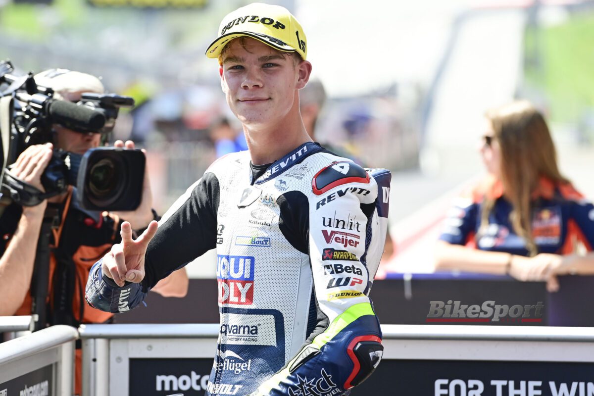 Colin Veijer, Husqvarna IntactGP, 2023 Moto3, Austrian Moto3, portrait [credit - Gold & Goose]