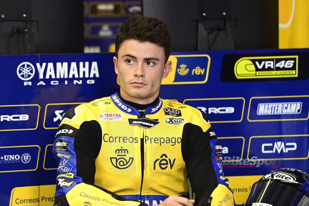 Manuel Gonzalez, Correos Prepago Yamaha Master Camp, 2023 Moto2, Brtitish Moto2, Silverstone, portrait [credit - Gold & Goose]