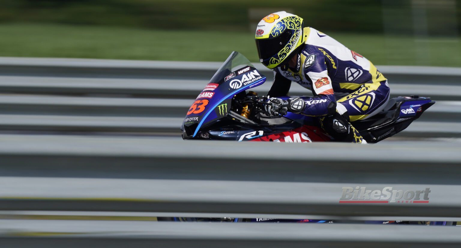 Tito Rabat, McAMS Yamaha, Yamaha R1, 2023 BSB, action [credit - TIm Keeton/Impact Images]