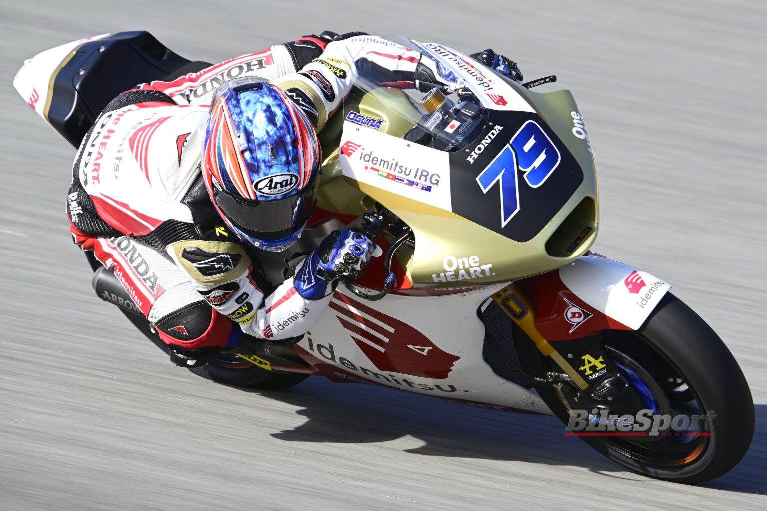 Ai Ogura, IDEMITSU Honda Team Asia, 2023 Moto2, Catalunya Moto2, Catalunya, action - credit - Gold and Goose