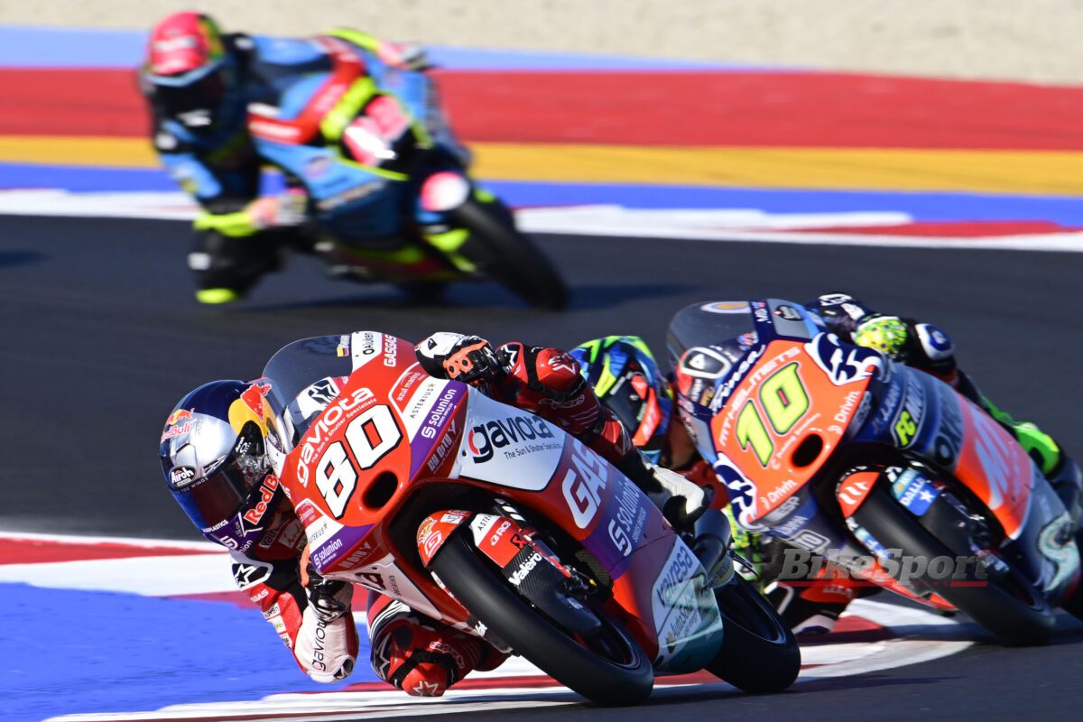 David Alonso, GasGas Aspar, 2023 Moto3, San Marino Moto3, Misano, action [credit- Gold and Goose]