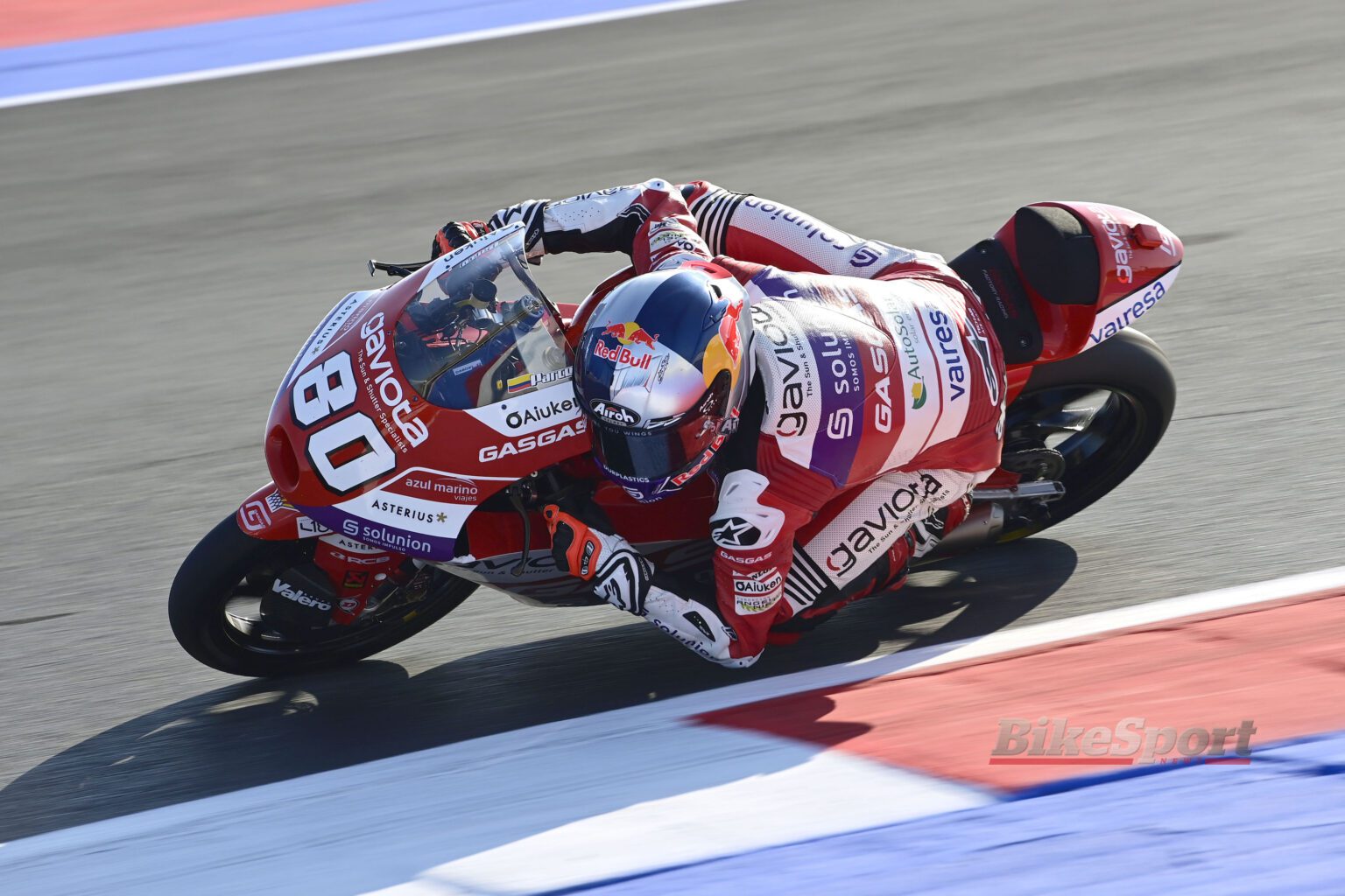 David Alonso, GasGas Aspar, 2023 Moto3, San Marino. Moto3, Misano, action [credit - Gold & Goose]