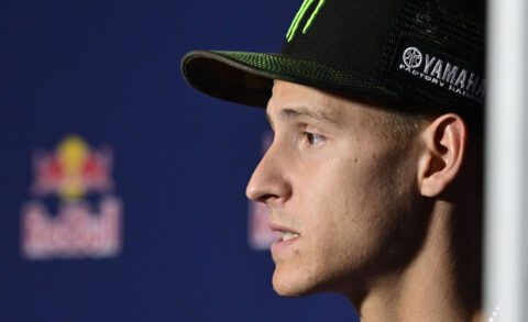 Fabio Quartararo, Monster Energy Yamaha Racing, Yamaha M1, 2023 MotoGP, Misano, portrait [Gold & Goose]
