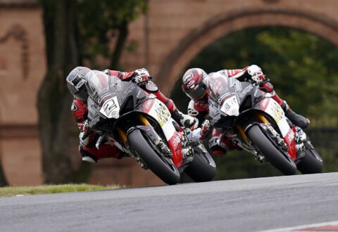 Glenn Irwin, Tommy Bridewell, BeerMonster Ducati, Ducati Panigale V4 R, 2023 BSB, Oulton Park, action [Impact Images]