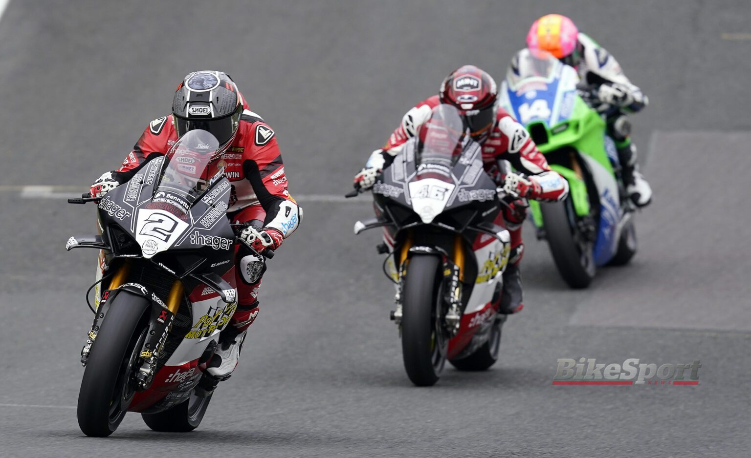 Glenn Irwin, Tommy Bridewell, BeerMonster Ducati, Ducati Panigale V4 R, 2023 BSB, Oulton Park, action [Impact Images]