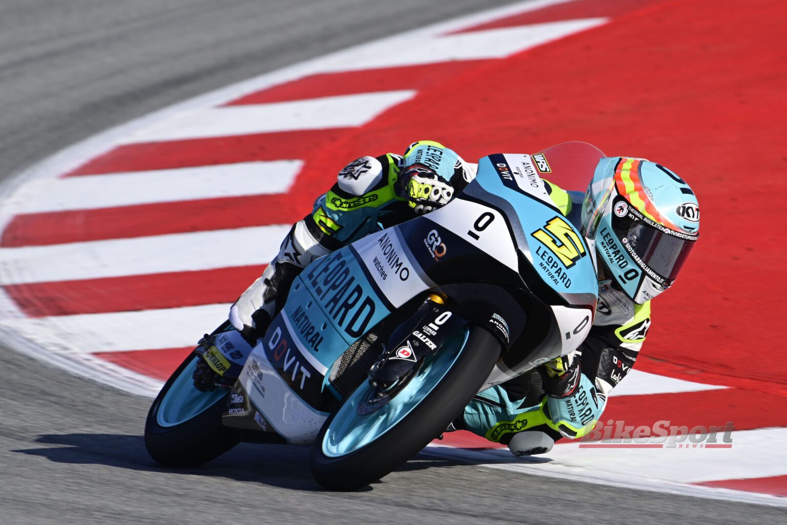 Jaume Masia, Leopard Racing, Honda, 2023 Moto3, Catalunya Moto3, Barcelona, action - credit - Gold and Goose