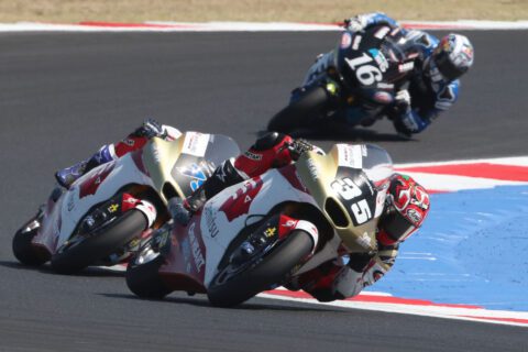 Somkiat Chantra, IDEMITSU Honda Asia, 2023 San Marino Moto2, Misano, action [Gold & Goose]
