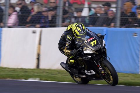 Kyle Ryde, LAMI OMG Racing, Yamaha R1, 2023 BSB, Donington Park, action [Impact Images]