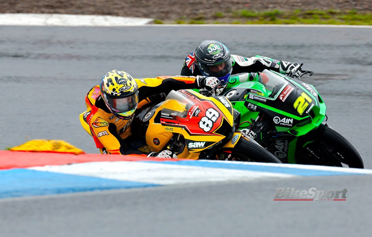 Fraser Rogers, TAG Racing, Honda CBR1000RR-R, 2025 BSB, Knockhill, action, wet [credit: Ian Hopgood Photography]